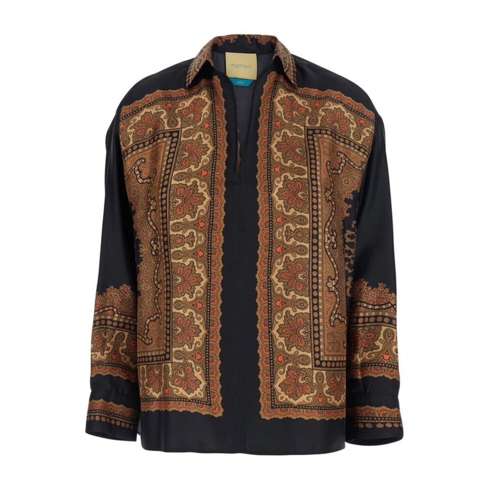 Missoni Women Eiki Blouse With V-Neck And Long Sleeves In Black Silk For Women